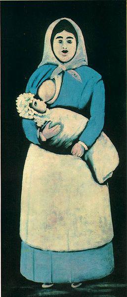 Niko Pirosmanashvili A Nurse with a Baby oil painting image